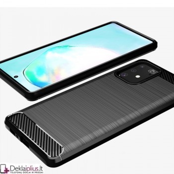 Carbon guminis dėklas - juodas (Galaxy S10 Lite) Carbon guminis dėklas - juodas (Galaxy S10 Lite)